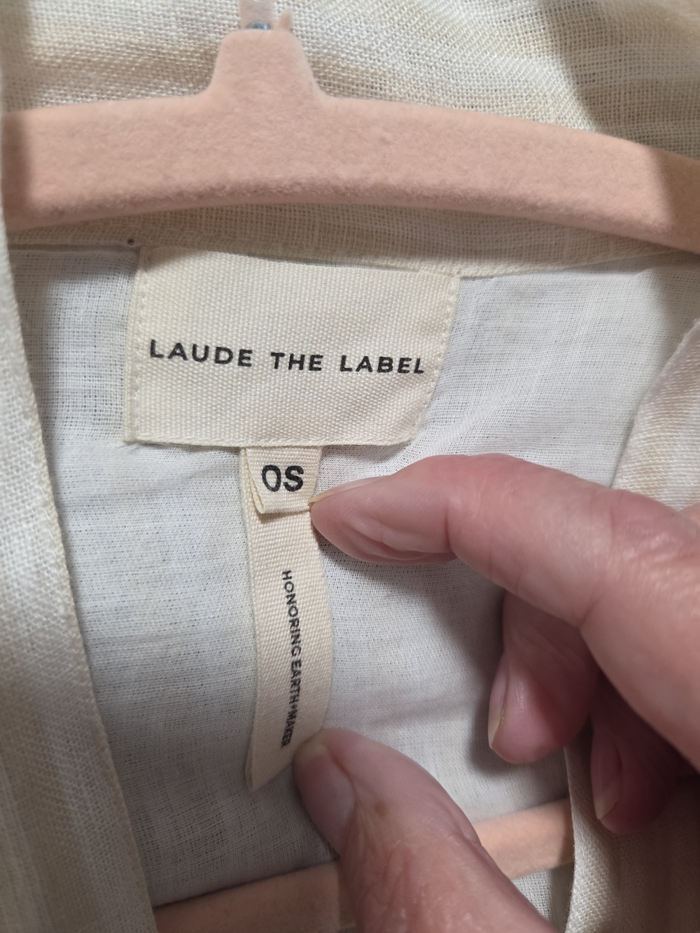 Laude the Label Women's Organic Linen Belted  Kimono Top. OS - Picture 3 of 10